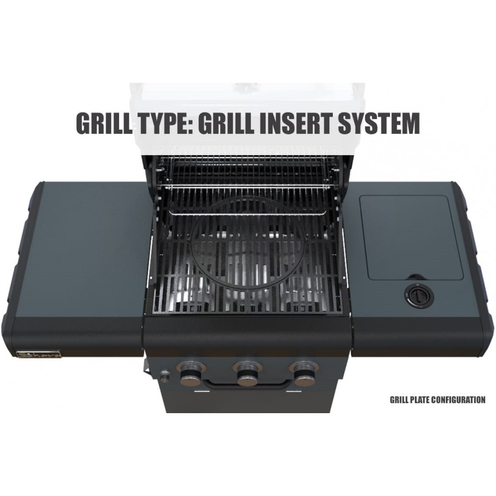 Ψησταριά Υγραερίου Coral Gas Sahara X350 3 Burner BBQ Smokey Teal
