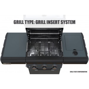 Ψησταριά Υγραερίου Coral Gas Sahara X350 3 Burner BBQ Smokey Teal
