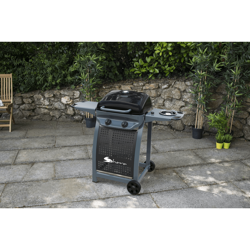 Ψησταριά Υγραερίου Coral Gas Sahara X150 2 Burner Gas BBQ Μαύρο Γκρι