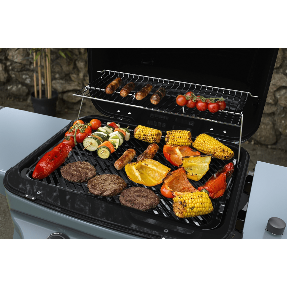 Ψησταριά Υγραερίου Coral Gas Sahara X150 2 Burner Gas BBQ Μαύρο Γκρι