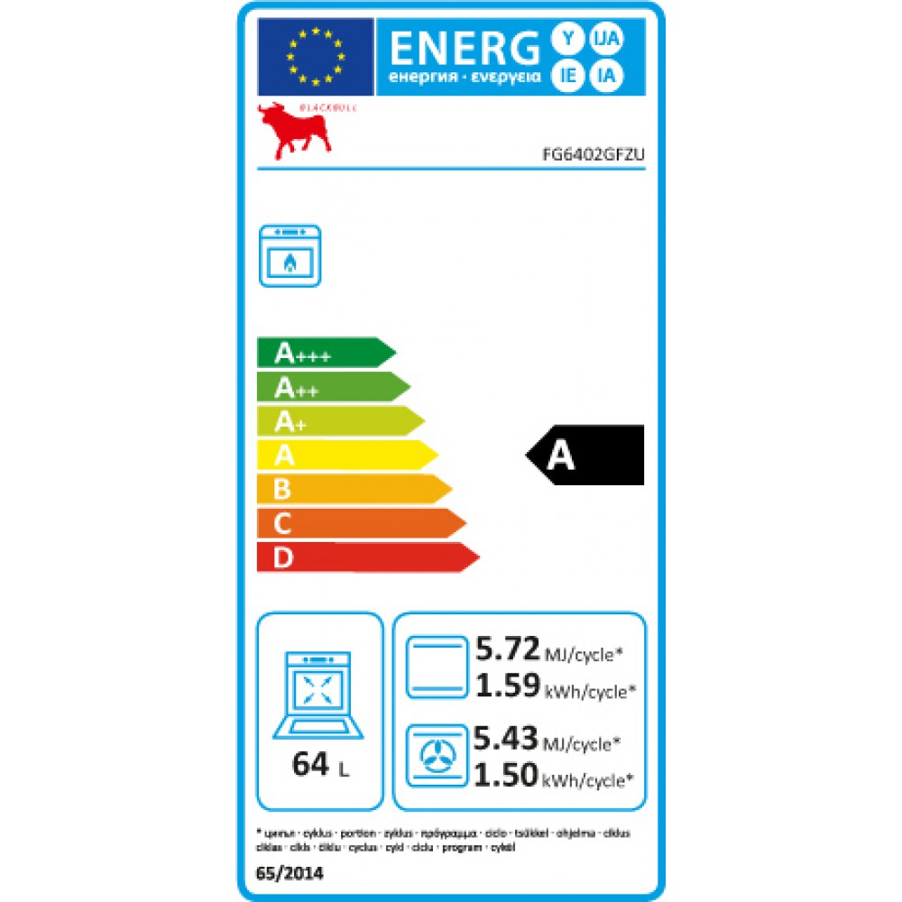 Κουζίνα Αερίου Black Bull FG6402GFZU